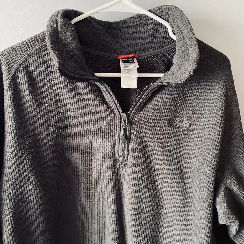 The North Face charcoal gray quarter zip